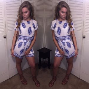 Blue and white 2 piece outfit 💙